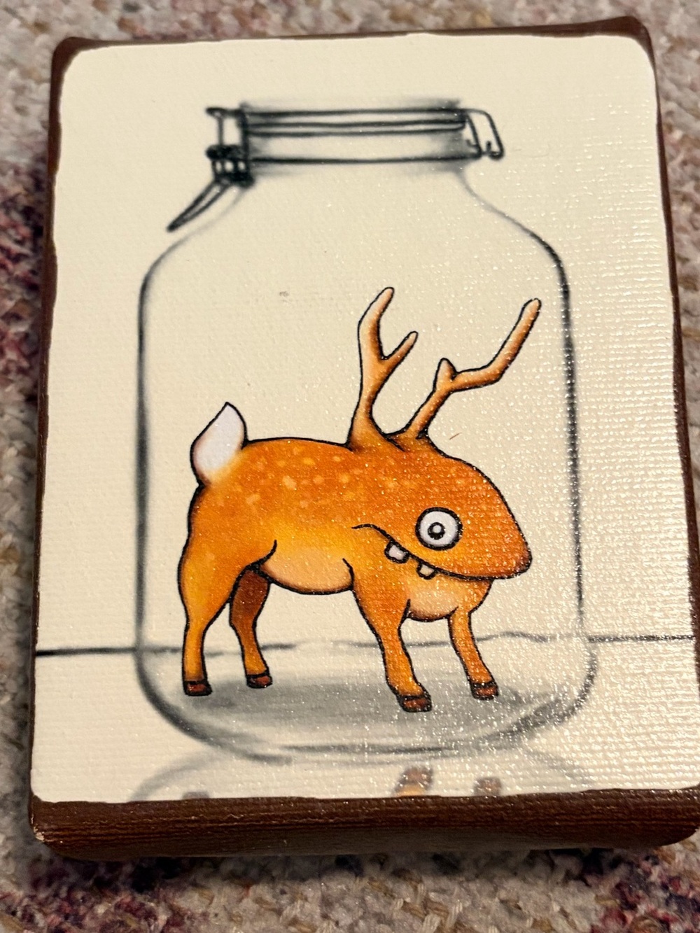 Derblin signed work of art mason jar collection kudu-lah